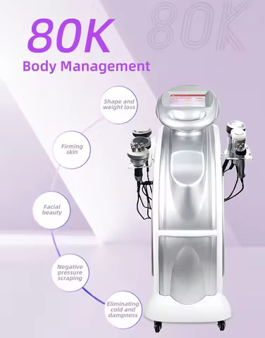 Multi-function 80K 7 in1 Cavitation Machine Ultrasonic Fat Burning Cellulite Removal Vacuum Body Sli