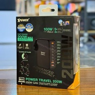 門市全新現貨!! XPower PowerTravel 200W 8輸出 200W PD3.0 GaN 旅行充電器 PT200W