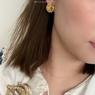 Chanel 金色圓形耳夾耳環