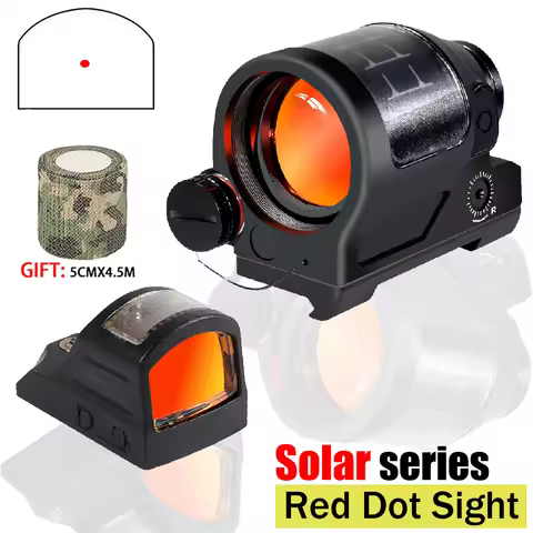 HS 507C Red Dot Sight Solar Power Red Dot Scope Hunting Reflex Sight Optical Adjustable Tactical Col