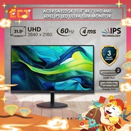Acer SA322QK 31.5" 4K / UHD (3840 x 2160) 4ms 60Hz VA LED Ultra Slim Monitor (HDMI x 2, DP x 1)