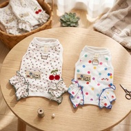 Autumn Winter Full Print Home Dog Belly Protector Warm Home Air Conditioning Clothing Small Dog Dog 
