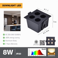 LOCAL789 EILON Downlight 4x2W Warm Light Model Tl-2204/BK Black Shop In