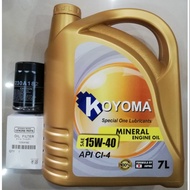 MITSUBISHI TRITON VGT MIVEC OIL FILTER 1230A182 + KOYOMA 15W40 CI-4 7LITER ENGINE OIL