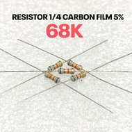(10 PCS) RESISTOR 1/4W 1/4WATT 68K 68K KILO CF 5% ROHS