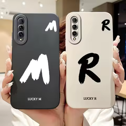 New Fashion Letter Phone Case For Huawei Y9s STK-LX3 STK-L21 STK-L22 Soft Silicone Shockproof Cover 