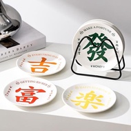 洋東窯陶瓷吐骨碟洗碗機可用國潮創意骨盤桌面套裝菜碟子家用盤子