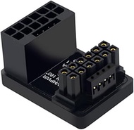 WLGQ 12VHPWR 180 Degree Angled Adapter, 600W PCIe 5.0 Power Adapter ATX 3.0 16 Pin (12+4) Connector 