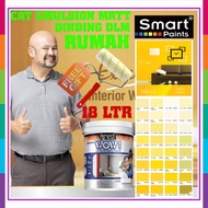 SMART WOW EMULSION PAINT  18 LITER Cat Batu Cat Dinding Dalam CAT RUMAH Interior Wall Finish ( YELLO
