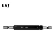 KHJ Thread Plug Gauge, Steel Material Black Double Ends Thread Gauge, Durable M5x0.8 6H Tolerance Me