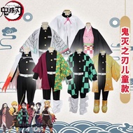 Anime Demon Slayer Kids Costume Nezuko Tanjirou Zenitsu Giyuu Cosplay Costume Anime Cosplay Kimono S