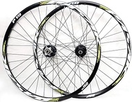 Mountain Bike Wheelset, 26/27.5/29 Inch Bicycle Wheel Double Walled Aluminum Alloy MTB Rim Fast Release Disc Brake 32H 7-11 Speed Cassette, Front and Rear Wheels