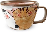 J-kitchens J-kitchens Workshop Sho~ 3 Kittens Soup Cup Red Hasami Ware Made in Japan