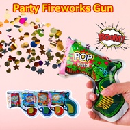 New Year's Party Inflatable Fireworks Gun Balloons Confetti Firework Children's Birthday Party Toys 