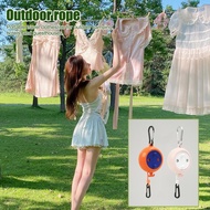 Retractable Clothes Drying Rack Rope Outdoor Portable Storage For Laundry Drying Line Camping Line C