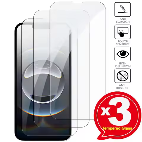 3PCS Tempered Glass for IPhone 16e 16 Pro Max 15 14 13 12 11 Pro Protection Glass for IPhone 16Plus 