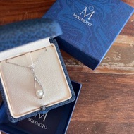 Mikimoto classic vintage 925 silver pearl drop 💧akoya necklace 經典中古復古御本木絕版純銀珍珠水滴頸鏈#V249