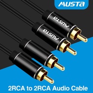 ตัวผู้2RCA 2RCA ตัวผู้เป็นสายออดิโอสเตอริโอไฮไฟสายออดิโอแจ็ค RCA สำหรับทีวีเครื่องเล่นซีดีเครื่องเล่นดีวีดี/ลำโพงฯลฯ1.5ม./3ม./5ม.