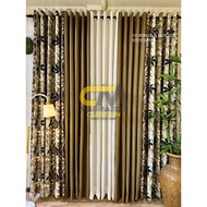 MADRAZO`S CLOVER FLOWER BOX BROWN - 10 RINGS CURTAIN - 5FT to 9FT LONG Per Pice, 3in1 or 5in1 Set