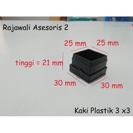 Kaki Plastik Hollow / Kotak / Alas Meja dan Kursi 30 mm x 30 mm