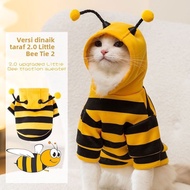 Funny Cat Clothes Anti-Fall Little Bee Beagle Dog Small Cute Blue Cat Spring Autumn New Pet Hoodie