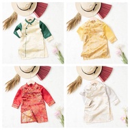 Boys' brocade ao dai, modernized ao dai, LITIBABY boys' 2/10 brocade ao dai without pants