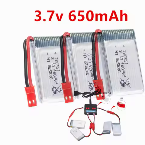Lipo Battery 3.7V 650mAh 852540 and 5 in 1 Usb Charger For Syma X5HC X5HW RC Quadrotor Spare Parts