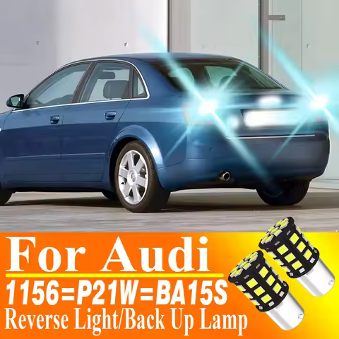 2x P21W LED Reverse Light Bulb Back Up Lamp BA15S 1156 Canbus For Audi A4 B5 B6 B7 A6 C4 C5 C6 A8 D2