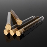 ESS 50pcs 16x150mm 20ml Plastic Test Tube Tubes With Corks for