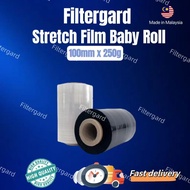Stretch Film Baby Roll Clear/Black /100mm x 200/250gm / 23 micron
