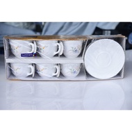 NEW OLD STOCK(NOS)ORIGINAL "ELISE" Cup & Saucer LUMINARC/ARCOPAL (SET CAWAN/PIRING) Limited STOCK