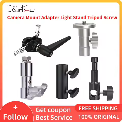 DearKoL C Stand Camera Mount Adapter Light Stand Tripod Screw 1/4 "3/8" and 5/8" Fixing Nut Photo St