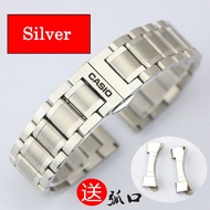 Classical Stainless Steel Watchband Bracelet 12-18mm for Casio Metal Butterfly Buckle Women Men Watch Wrist Strap Accessories