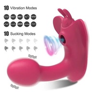 Privacy packaging)Wearable Vibrator with Suction Remote Control Sex Toy Dildo for Women brator pussy