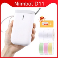 Niimbot เครื่องพิมพ์สำนักงานบ้านเครื่องพิมพ์ฉลากเครื่องปริ้นตราด้วยความร้อนบลูทูธแบบพกพาเครื่องพิมพ์ฉลากกระเป๋าแบบพกพาเครื่องพิมพ์ฉลากไร้สาย D11