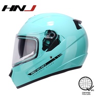 HNJ 2021 PLAIN women helmet full face for motorcycle dual visor full face helmet for men