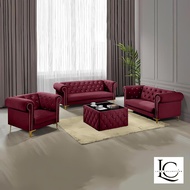 Chesterfield Sofa Set (3-2-1 Seater + Coffee Table)