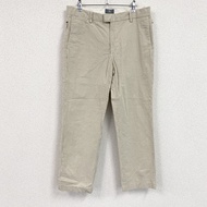 กางเกงขายาวผ้าลายทาง DOCKERS สีเบจ ไซส์ W32 มือสอง
