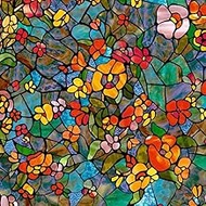 d-c-fix Self-Adhesive Privacy Glass Window Film, Venetian Garden, 17.71" x 78" Roll, 346-0431