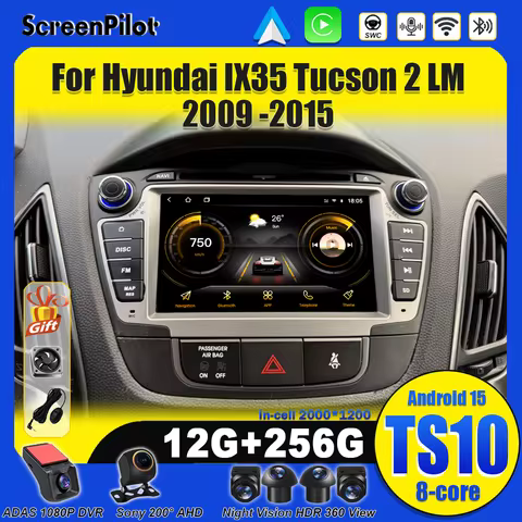 For Hyundai IX35 Tucson 2 LM 2009 2010 - 2015 Android 15 Car Radio Multimedia Video Player Stereo He