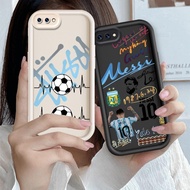 Casing For OPPO A3S A12E OPPO A1K Realme C2 Cartoon Trendy Football Graffiti Messi Silicone Cover Sh