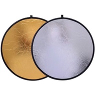 Reflector, round reflector 60cm/80cm/110cm 2 colors in 1 gold/silver used to increase light for phot