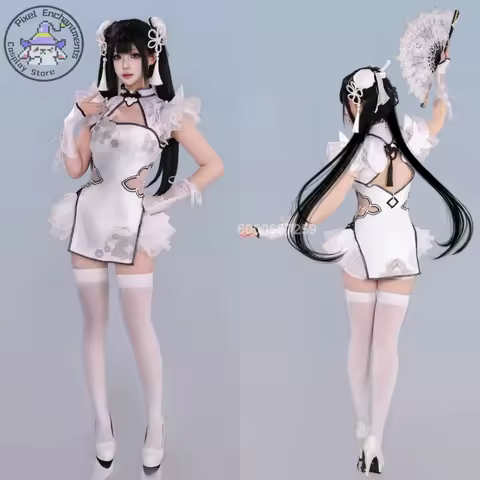 Game Naraka: Bladepoint Cosplay Costume Anime Yin Ziping Role Playing Outfit Cute Black White Cheong