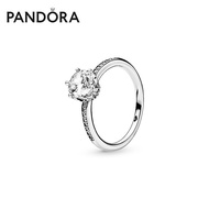 Pandora Transparent Shining Crown Ring 198289CZ Couple Ring Romantic Couple Gift