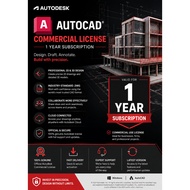 AutoCAD Commercial License 1 Year Subscription | Genuine Autodesk AutoCAD | Windows | 2D & 3D CAD De