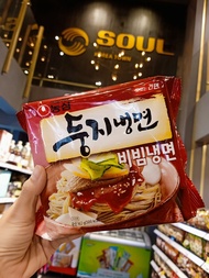 บะหมี่เย็นเกาหลี แบบแห้ง NONGSHIM DUNGJI BIBIM NAENGMYEON 둥지비빔냉면