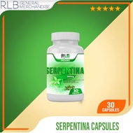 30 Capsules Organic Pure Natural Serpentina Capsules - Antioxidant, Anti-inflammatory, Antidiabetes