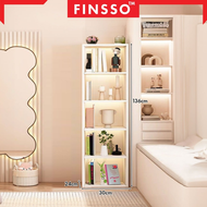 FINSSO Omar 2/3/4 Tier Bookshelf | Book Shelf with Door | DIY Utility Shelf / Cube Book Shelf / Disp
