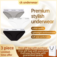 CK Women's Underwear 1 Box 3 Pack Pure Cotton Material Women's Triangle Panties Bikini Women's Panti