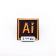 [4846] 胸針 / 胸針 / 別針 / 徽章 - Ai Brooch / Pin / Pins - Illustrator / Photoshop / Adobe